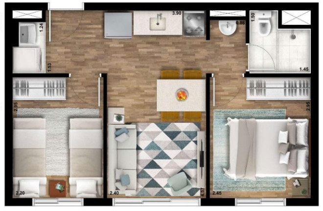 Imagem Apartamento com 1 Quarto à Venda, 25 m² em Vila Sabrina - São Paulo