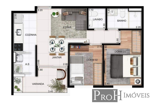 Imagem Apartamento com 2 Quartos à Venda, 45 m² em Centro - Diadema Imagem Apartamento com 2 Quartos à Venda, 45 m² em Centro - Diadema