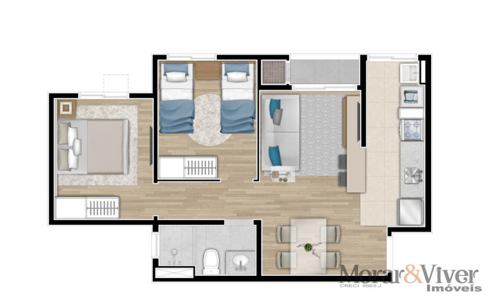 Imagem Apartamento com 2 Quartos à Venda, 44 m² em Campo Comprido - Curitiba Imagem Apartamento com 2 Quartos à Venda, 44 m² em Campo Comprido - Curitiba