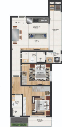 Imagem Apartamento com 2 Quartos à Venda, 66 m² em Saguaçu - Joinville Imagem Apartamento com 2 Quartos à Venda, 66 m² em Saguaçu - Joinville