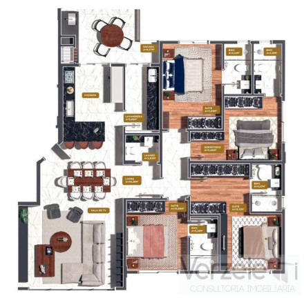 Imagem Imóvel com 3 Quartos à Venda, 132 m² em Pioneiros - Balneário Camboriú