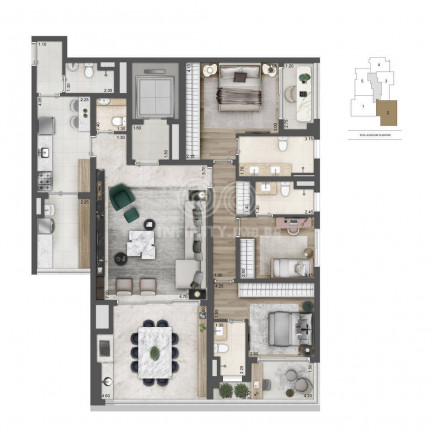 Imagem Apartamento com 3 Quartos à Venda, 157 m² em Brooklin - São Paulo Imagem Apartamento com 3 Quartos à Venda, 157 m² em Brooklin - São Paulo