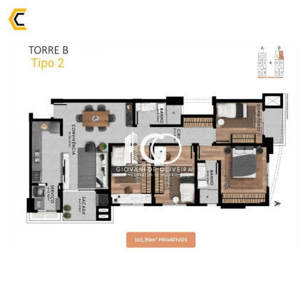 Imagem Apartamento com 3 Quartos à Venda, 81 m² em Michel - Criciúma Imagem Apartamento com 3 Quartos à Venda, 81 m² em Michel - Criciúma