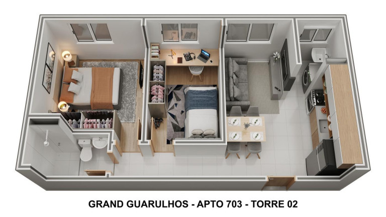 Imagem Apartamento com 2 Quartos à Venda,  em Vila Nova Bonsucesso - Guarulhos