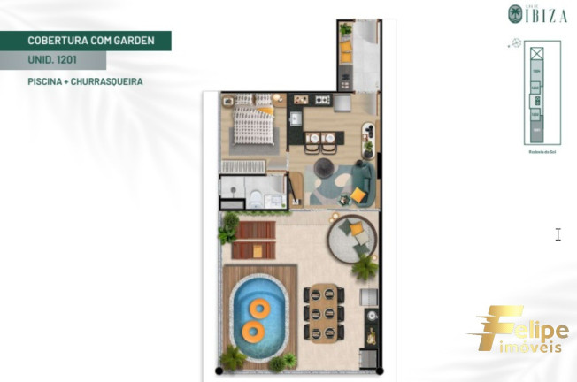 Imagem Imóvel com 1 Quarto à Venda, 25 m² em Praia De Itaparica - Vila Velha