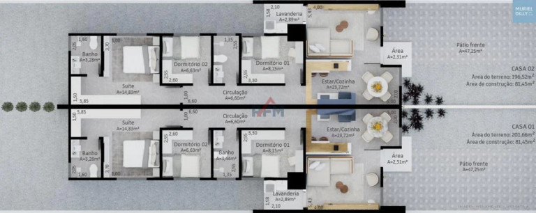 Imagem Casa com 3 Quartos à Venda, 81 m² em Lago Azul - Estância Velha Imagem Casa com 3 Quartos à Venda, 81 m² em Lago Azul - Estância Velha