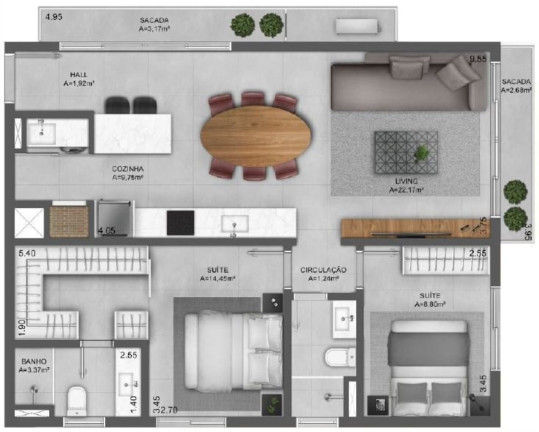 Imagem Apartamento com 2 Quartos à Venda, 171 m² em Mont Serrat - Porto Alegre Imagem Apartamento com 2 Quartos à Venda, 171 m² em Mont Serrat - Porto Alegre