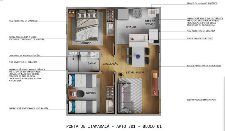 Imagem Apartamento com 2 Quartos à Venda, 42 m² Imagem Apartamento com 2 Quartos à Venda, 42 m²
