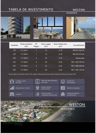 Imagem Apartamento com 3 Quartos à Venda, 111 m² em Tabuleiro - Barra Velha