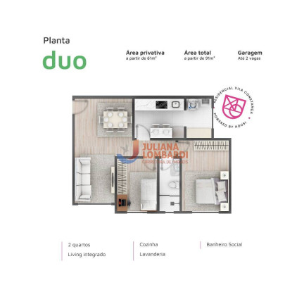 Imagem Apartamento com 2 Quartos à Venda, 61 m² em Pioneiros Catarinenses - Cascavel Imagem Apartamento com 2 Quartos à Venda, 61 m² em Pioneiros Catarinenses - Cascavel