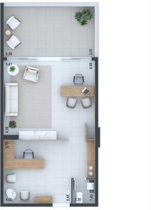 Imagem Sala Comercial à Venda, 53 m² em água Verde - Curitiba
