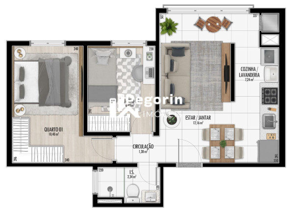Imagem Apartamento com 2 Quartos à Venda, 48 m² em Santa Cândida - Curitiba