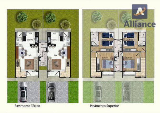 Imagem Casa com 2 Quartos à Venda, 82 m² em Residencial Vila Gaia - Louveira