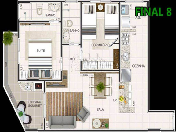Imagem Apartamento com 2 Quartos à Venda, 75 m² em Caicara - Praia Grande Imagem Apartamento com 2 Quartos à Venda, 75 m² em Caicara - Praia Grande