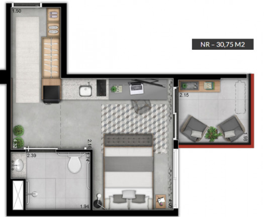 Imagem Studio com 1 Quarto à Venda, 32 m² em Moema - São Paulo Imagem Studio com 1 Quarto à Venda, 32 m² em Moema - São Paulo
