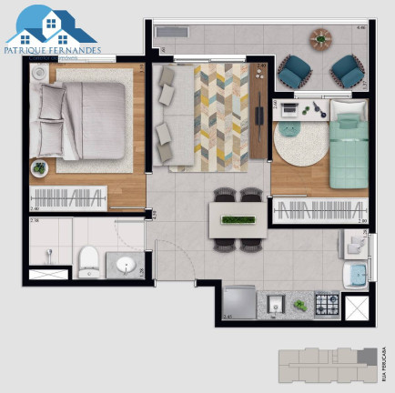 Imagem Apartamento com 2 Quartos à Venda, 40 m² em Chácara Santo Antônio (zona Leste) - São Paulo
