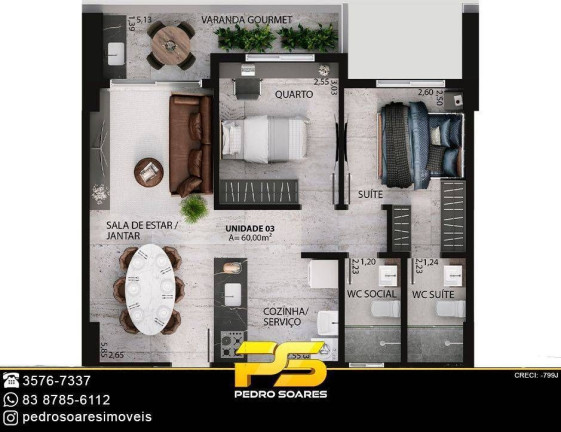 Imagem Apartamento com 2 Quartos à Venda, 60 m² em Aeroclube - João Pessoa Imagem Apartamento com 2 Quartos à Venda, 60 m² em Aeroclube - João Pessoa