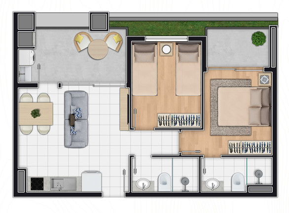Imagem Apartamento com 2 Quartos à Venda, 155 m² em água Verde - Curitiba Imagem Apartamento com 2 Quartos à Venda, 155 m² em água Verde - Curitiba