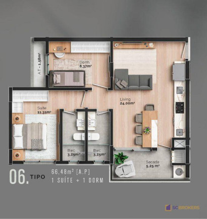 Imagem Apartamento com 2 Quartos à Venda, 62 m² em São Judas - Itajaí Imagem Apartamento com 2 Quartos à Venda, 62 m² em São Judas - Itajaí