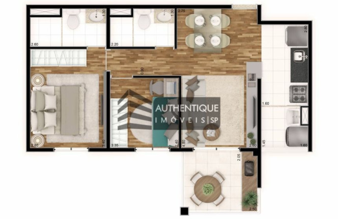 Imagem Apartamento com 2 Quartos à Venda, 58 m² em Brooklin - São Paulo
