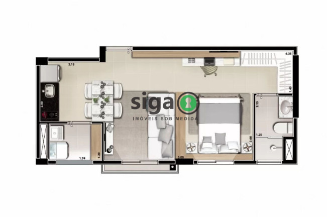 Imagem Apartamento com 1 Quarto à Venda, 35 m² em Aclimação - São Paulo Imagem Apartamento com 1 Quarto à Venda, 35 m² em Aclimação - São Paulo