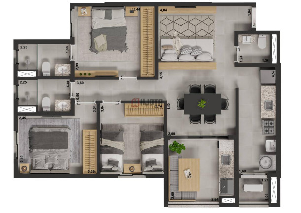 Imagem Apartamento com 3 Quartos à Venda, 85 m² em Jardim Urano - São José Do Rio Preto