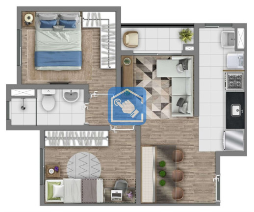 Foto do imóvel Apartamento com 2 Quartos à Venda, 43 m² em Loteamento City Jaragua - São Paulo