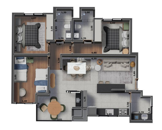 Imagem Apartamento com 3 Quartos à Venda, 94 m² em Brasilia - Itapoá