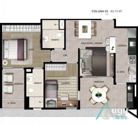 Imagem Apartamento com 2 Quartos à Venda, 63 m² em Santa Lúcia - Vitória