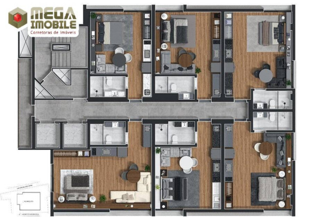 Imagem Apartamento com 1 Quarto à Venda, 44 m² em Centro - Florianópolis Imagem Apartamento com 1 Quarto à Venda, 44 m² em Centro - Florianópolis