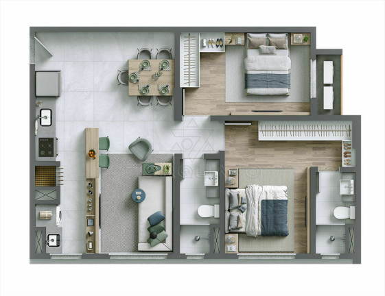 Imagem Apartamento com 2 Quartos à Venda, 61 m² em São João - Itajaí Imagem Apartamento com 2 Quartos à Venda, 61 m² em São João - Itajaí