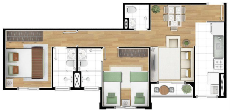 Imagem Imóvel com 2 Quartos à Venda, 55 m² em Vila Andrade - São Paulo Imagem Imóvel com 2 Quartos à Venda, 55 m² em Vila Andrade - São Paulo