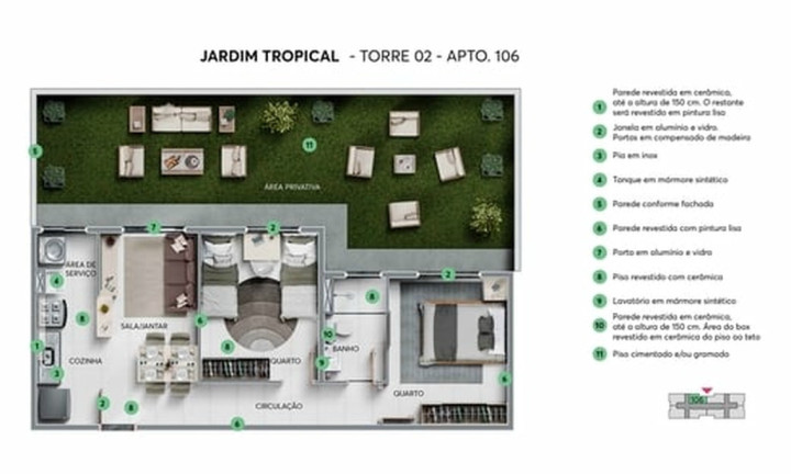 Imagem Apartamento com 2 Quartos à Venda, 44 m² em Portal Do Sol - João Pessoa Imagem Apartamento com 2 Quartos à Venda, 44 m² em Portal Do Sol - João Pessoa