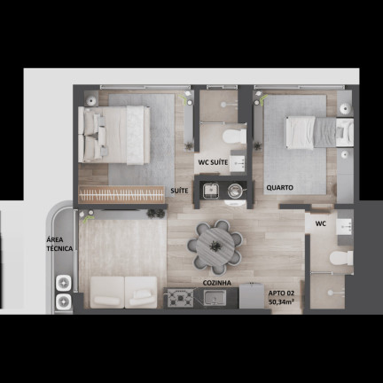 Imagem Apartamento com 1 Quarto à Venda, 47 m² em Cabo Branco - João Pessoa Imagem Apartamento com 1 Quarto à Venda, 47 m² em Cabo Branco - João Pessoa