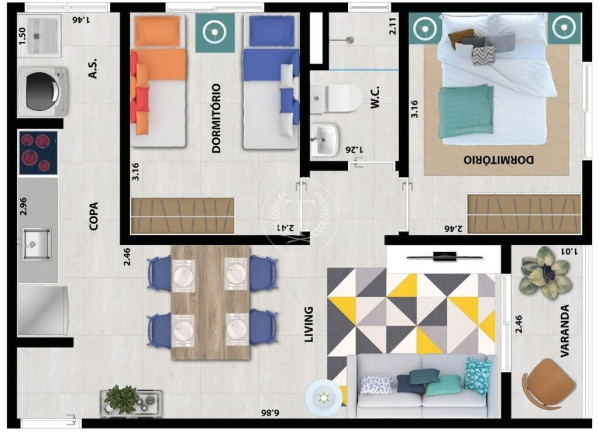 Imagem Apartamento com 1 Quarto à Venda, 40 m² em Vila Nova Manchester - São Paulo Imagem Apartamento com 1 Quarto à Venda, 40 m² em Vila Nova Manchester - São Paulo
