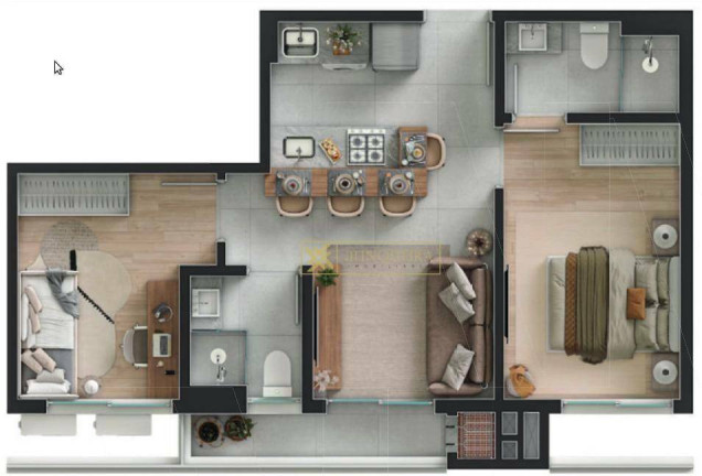 Imagem Apartamento com 2 Quartos à Venda, 53 m² em Barreiros - São José Imagem Apartamento com 2 Quartos à Venda, 53 m² em Barreiros - São José