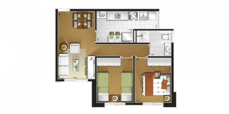 Imagem Apartamento com 2 Quartos à Venda, 50 m² em Parque Erasmo Assunção - Santo André Imagem Apartamento com 2 Quartos à Venda, 50 m² em Parque Erasmo Assunção - Santo André