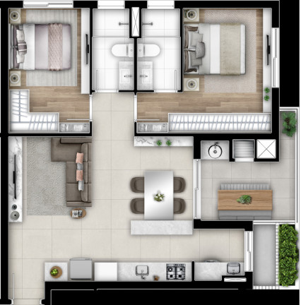 Imagem Apartamento com 2 Quartos à Venda, 68 m² em Cabral - Curitiba