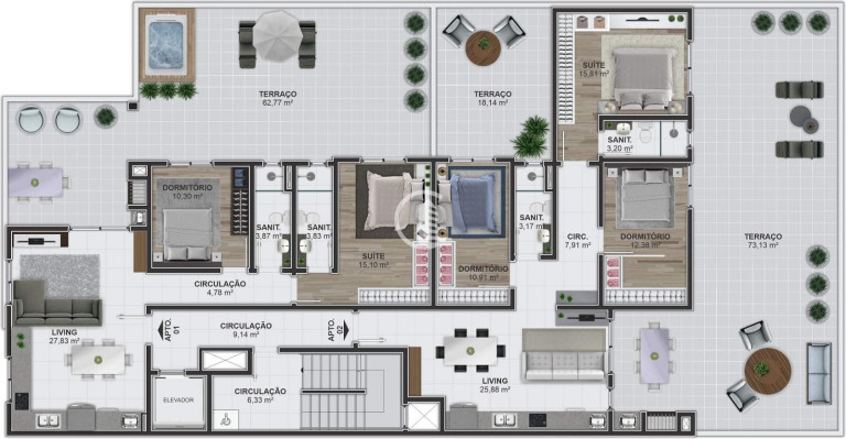 Imagem Apartamento com 3 Quartos à Venda, 189 m² em São Leopoldo - Caxias Do Sul Imagem Apartamento com 3 Quartos à Venda, 189 m² em São Leopoldo - Caxias Do Sul