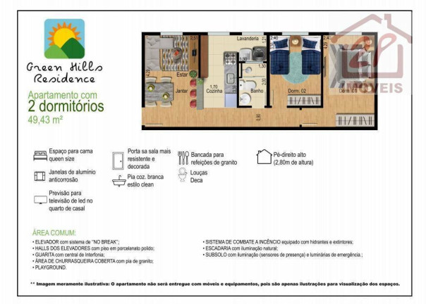 Imagem Apartamento com 2 Quartos à Venda, 49 m² em Jardim Santa Júlia - São José Dos Campos Imagem Apartamento com 2 Quartos à Venda, 49 m² em Jardim Santa Júlia - São José Dos Campos