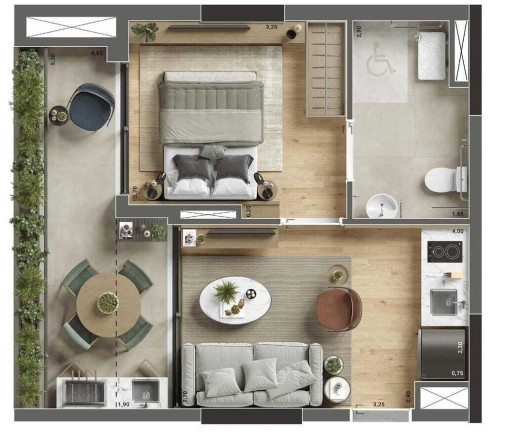 Imagem Apartamento com 1 Quarto à Venda, 36 m² em Ibirapuera - São Paulo