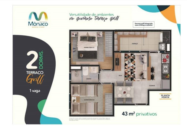Imagem Apartamento à Venda, em Monaco - Programa Casa Verde Amarela - Cotia Imagem Apartamento à Venda, em Monaco - Programa Casa Verde Amarela - Cotia