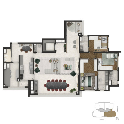Imagem Imóvel com 3 Quartos à Venda, 210 m² em Brooklin Novo - São Paulo Imagem Imóvel com 3 Quartos à Venda, 210 m² em Brooklin Novo - São Paulo