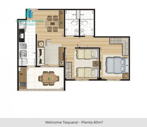Imagem Apartamento com 2 Quartos à Venda, 61 m² em Taquaral - Campinas