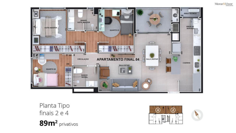 Imagem Apartamento com 3 Quartos à Venda, 89 m² em Bacacheri - Curitiba Imagem Apartamento com 3 Quartos à Venda, 89 m² em Bacacheri - Curitiba