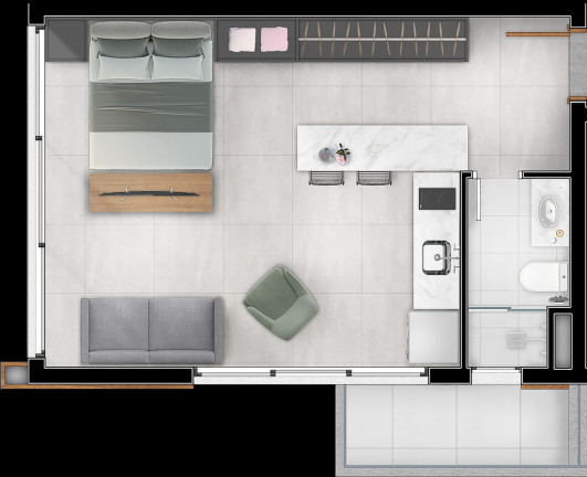 Imagem Apartamento com 1 Quarto à Venda, 39 m² em Petrópolis - Porto Alegre
