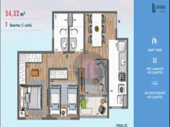 Imagem Apartamento com 2 Quartos à Venda, 56 m² em Bonfim - Campinas Imagem Apartamento com 2 Quartos à Venda, 56 m² em Bonfim - Campinas