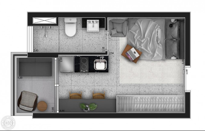 Imagem Studio com 1 Quarto à Venda, 24 m² em Moema - São Paulo Imagem Studio com 1 Quarto à Venda, 24 m² em Moema - São Paulo