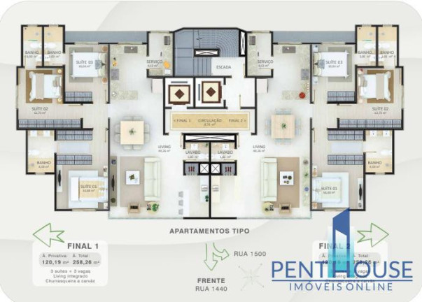 Imagem Apartamento com 3 Quartos à Venda, 120 m² em Centro - Balneário Camboriú Imagem Apartamento com 3 Quartos à Venda, 120 m² em Centro - Balneário Camboriú
