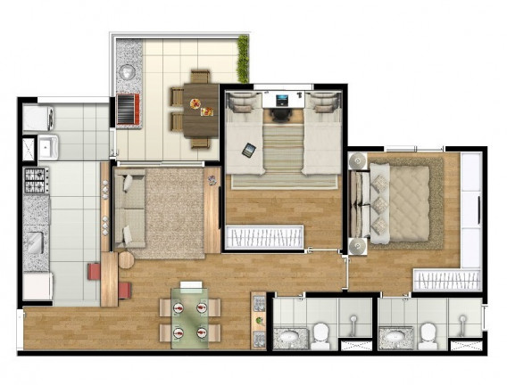 Imagem Apartamento com 1 Quarto à Venda, 51 m² em Vila Independência - Piracicaba Imagem Apartamento com 1 Quarto à Venda, 51 m² em Vila Independência - Piracicaba